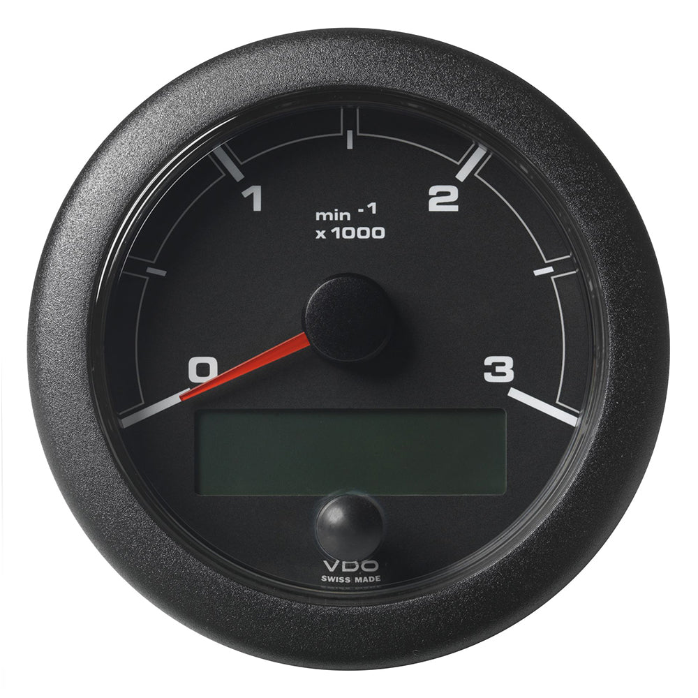 Veratron 338 85mm OceanLink Tachometer 3000 RPM  Black Dial  Bezel A2C1065660001