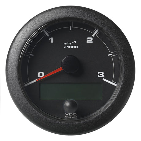 Veratron 338 85mm OceanLink Tachometer 3000 RPM  Black Dial  Bezel A2C1065660001