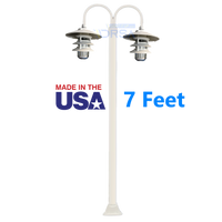 Pagoda Aluminum Round Post with Double LED Dock Light | Made in USA