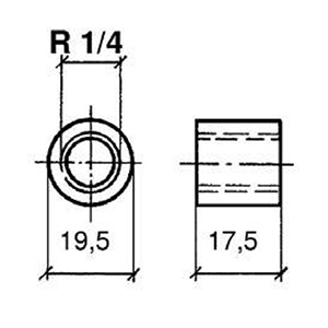 Veratron Pyrometer Sensor Threaded Bushing fWelding to Manifold fThermocoupler Element N03320266