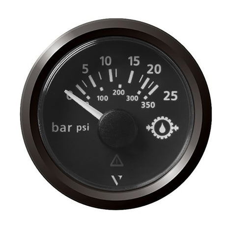 Veratron 52MM 2116 ViewLine Transmission Oil Pressure 25 Bar350 PSI  Black Dial  Triangular Bezel A2C59514139