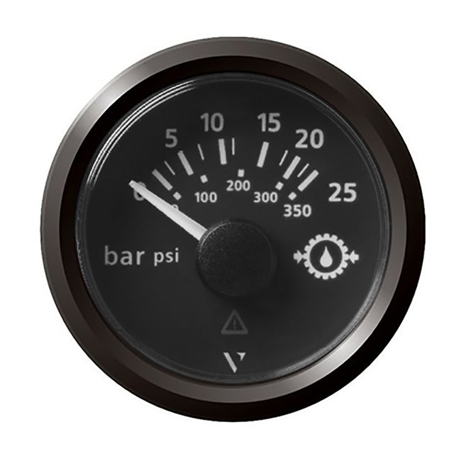 Veratron 52MM 2116 ViewLine Transmission Oil Pressure 25 Bar350 PSI  Black Dial  Triangular Bezel A2C59514139