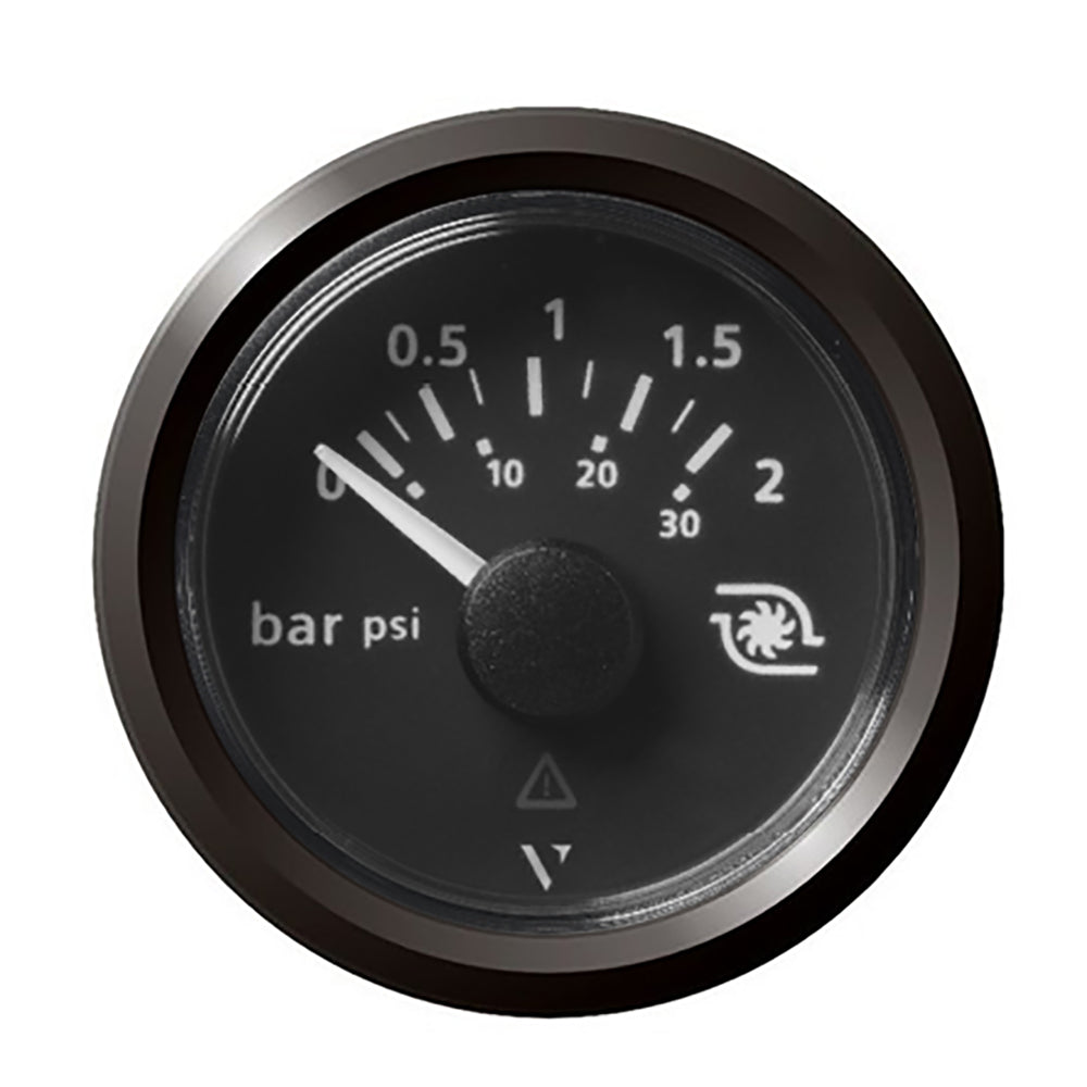 Veratron 52MM 2116 ViewLine Boost Pressure Gauge 2 Bar30 PSI  Black Dial  Triangular Bezel A2C59514152