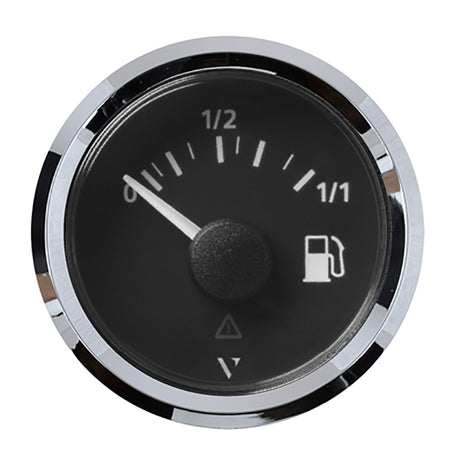Veratron 52MM 2116 ViewLine Fuel Level Gauge 011  3180 OHM  Black Dial  Chrome Triangular Bezel A2C59514083