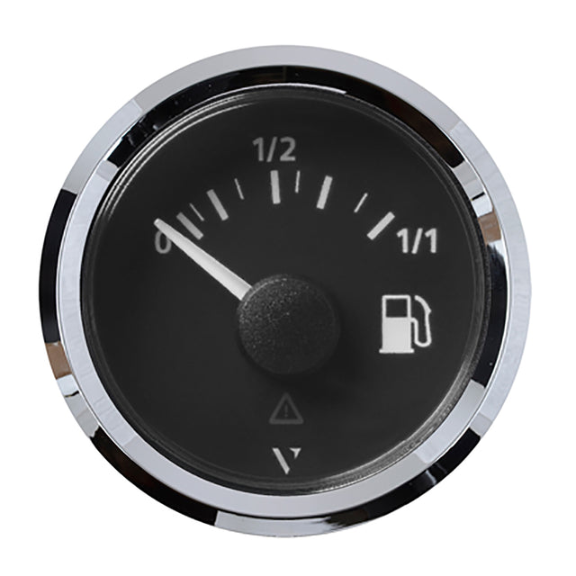Veratron 52MM 2116 ViewLine Fuel Level Gauge 011  3180 OHM  Black Dial  Chrome Triangular Bezel A2C59514083