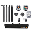 769-1 Complete Navisafe Inflatable Skiff & Dinghy Kit displayed with lights, pole, mounts, and carry bag

