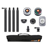 769-1 Complete Navisafe Inflatable Skiff & Dinghy Kit displayed with lights, pole, mounts, and carry bag

