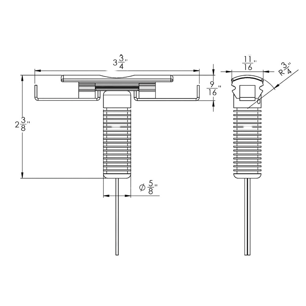 F38-9960 Close-up of TACO SuproFlex LED Navigation Light housing diagram