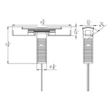 F38-9960 Close-up of TACO SuproFlex LED Navigation Light housing diagram