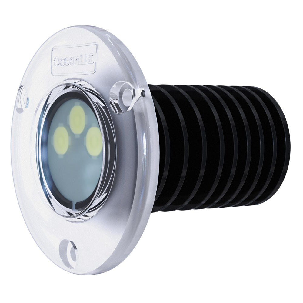 D3009WI OceanLED Discover D3 Ultra White LED in a marine environment with rear submersion protection

