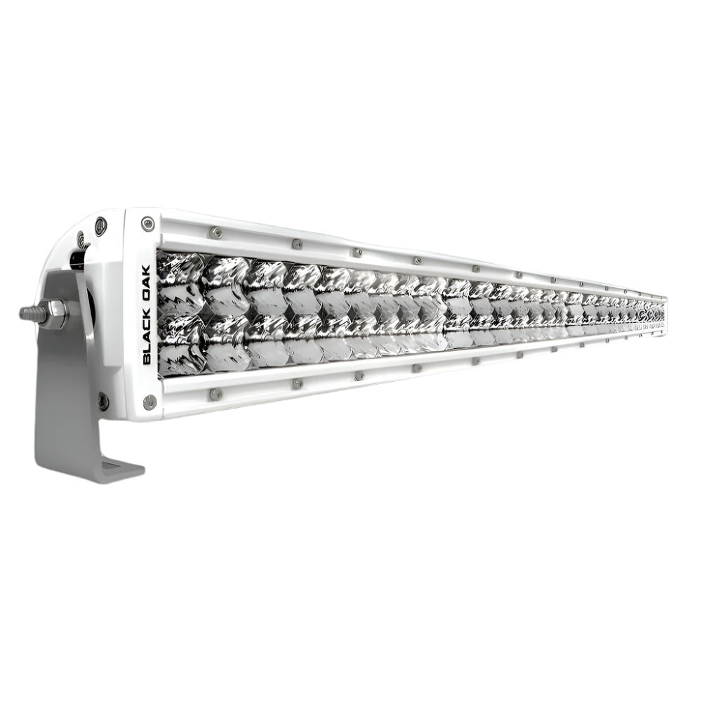 60CCM-D5OS Black Oak 60 inch marine curved LED light bar white housing

