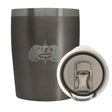 Toadfish Non-Tipping 10oz Rocks Tumbler in Graphite on a smooth surface
