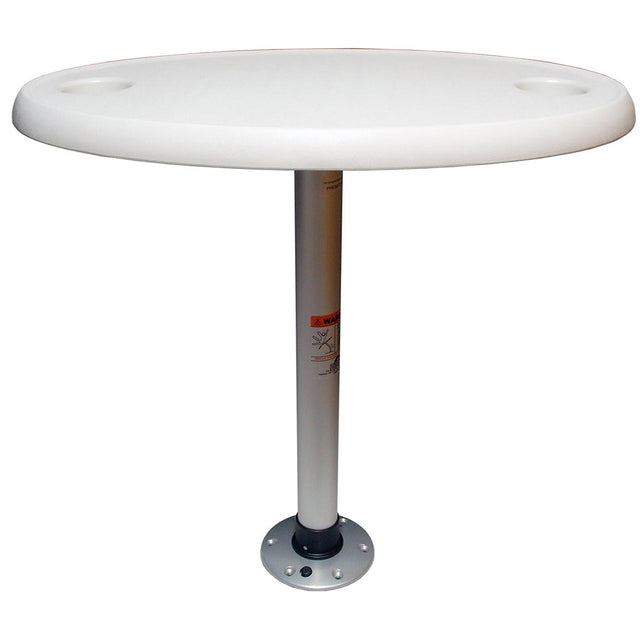 Springfield White Oval Table Package  18 x 30 Threadlock 1690106
