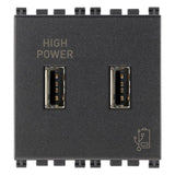 Vimar Arké 19295 USB Charging Outlet – Dual USB-A, 2.1A, 120/230V