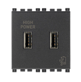 Vimar Arké 19295 USB Charging Outlet – Dual USB-A, 2.1A, 120/230V