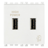 Vimar Arké 19295 USB Charging Outlet – Dual USB-A, 2.1A, 120/230V
