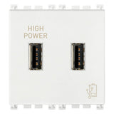 Vimar Arké 19295 USB Charging Outlet – Dual USB-A, 2.1A, 120/230V