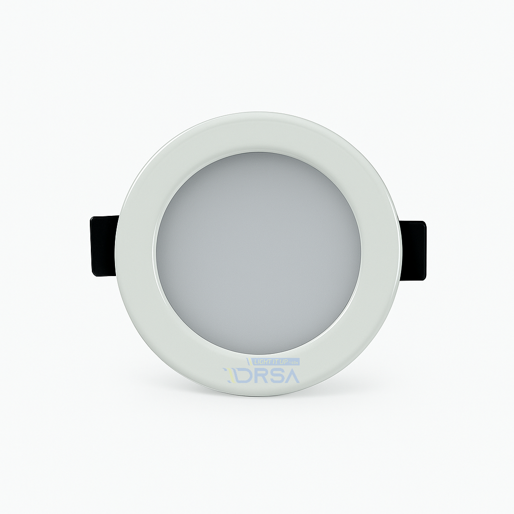 BCM Orlando 85 anti-glare LED light, white finish, spring mount, 3000K, IP40

