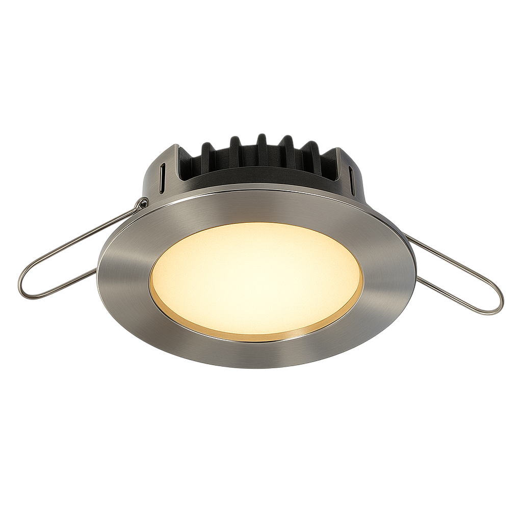 imtra Stainless finish LED ceiling light warm white led

