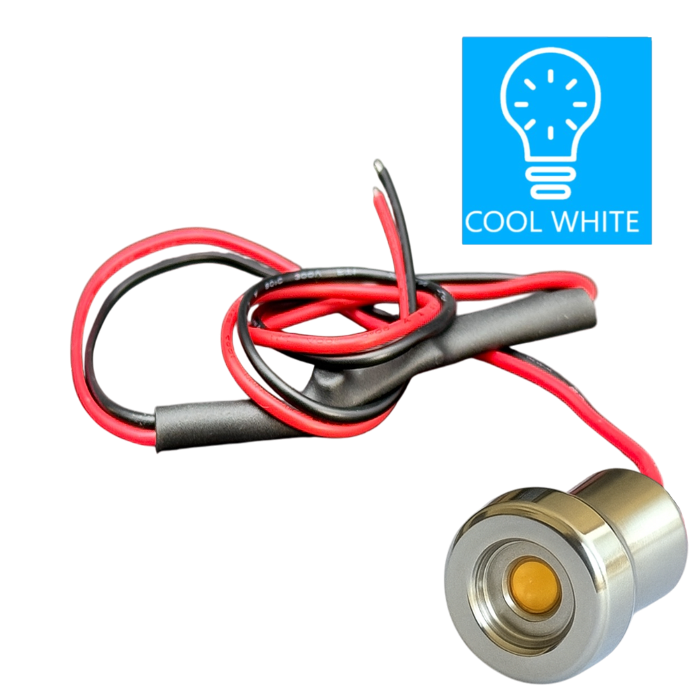 Bright and Compact Bullet COOL WHITE LED Light for dock Rails and wildlife lighting