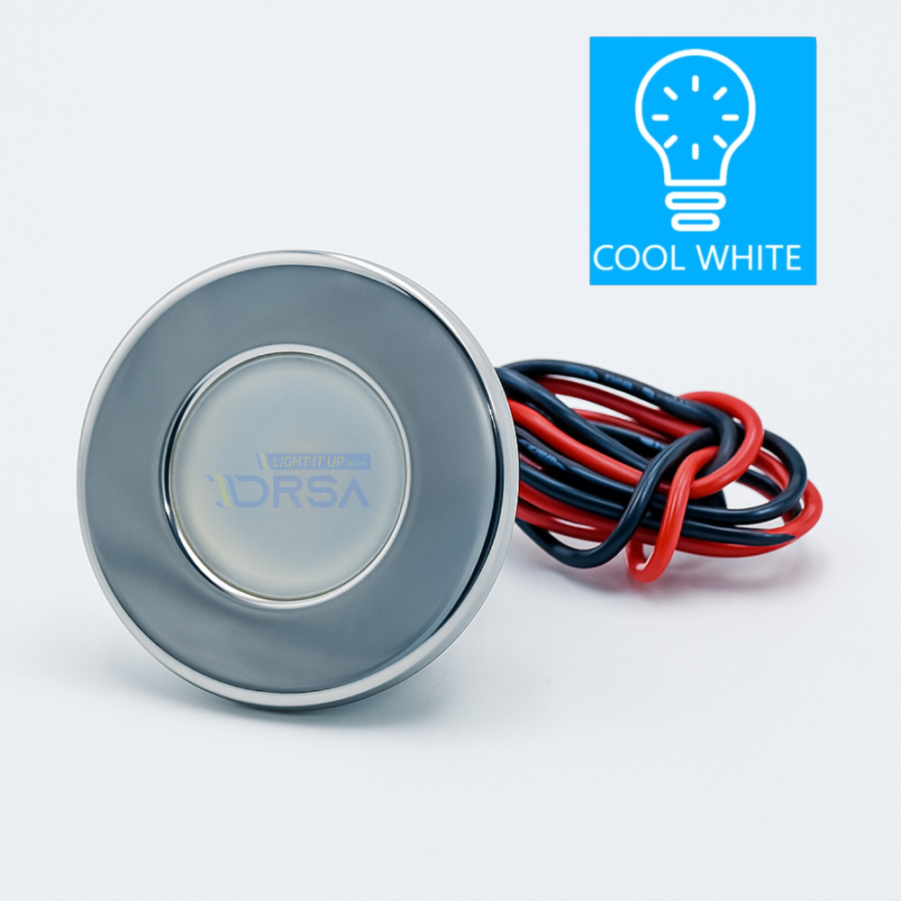 Challenger 40 LED courtesy cool white light with stainless steel bezel