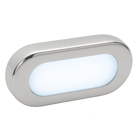 cool white Imtra courtesy step light with IP65 rating
