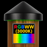 Black LED Dock Piling Light Cap – 12V DC  RGBWW without remote