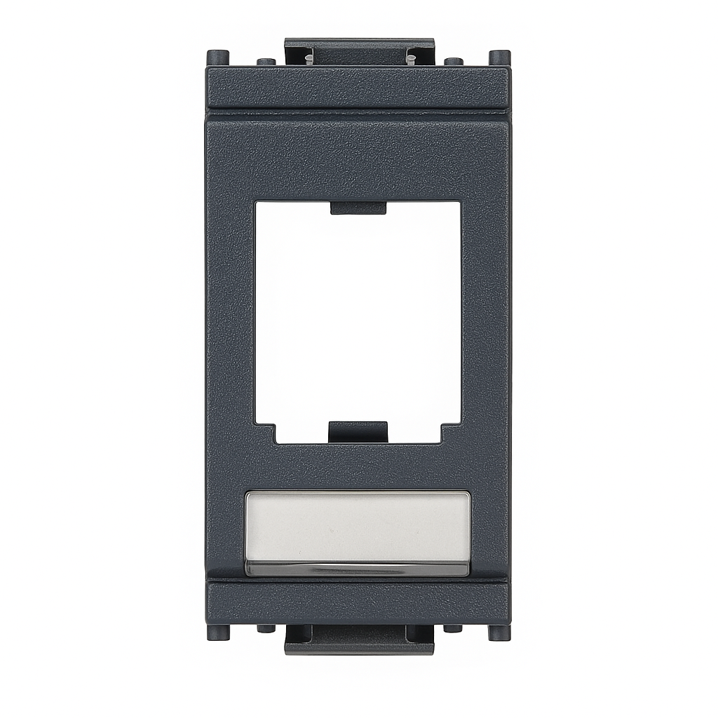 Vimar Idea 16364 Panduit Adapter Plate Grey – Front View