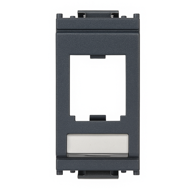 Vimar Idea 16364 Panduit Adapter Plate Grey – Front View