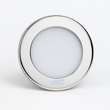 BCM Orlando 85 LED light with switch, polished stainless steel, srew mount, 3000K, IP66

