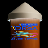 White LED Dock Piling Light Cap Cool White – 12V DC Marine Lighting