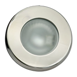 Round stainless marine light for transom installation Stainless Polish 3-15/16" Diameter 

