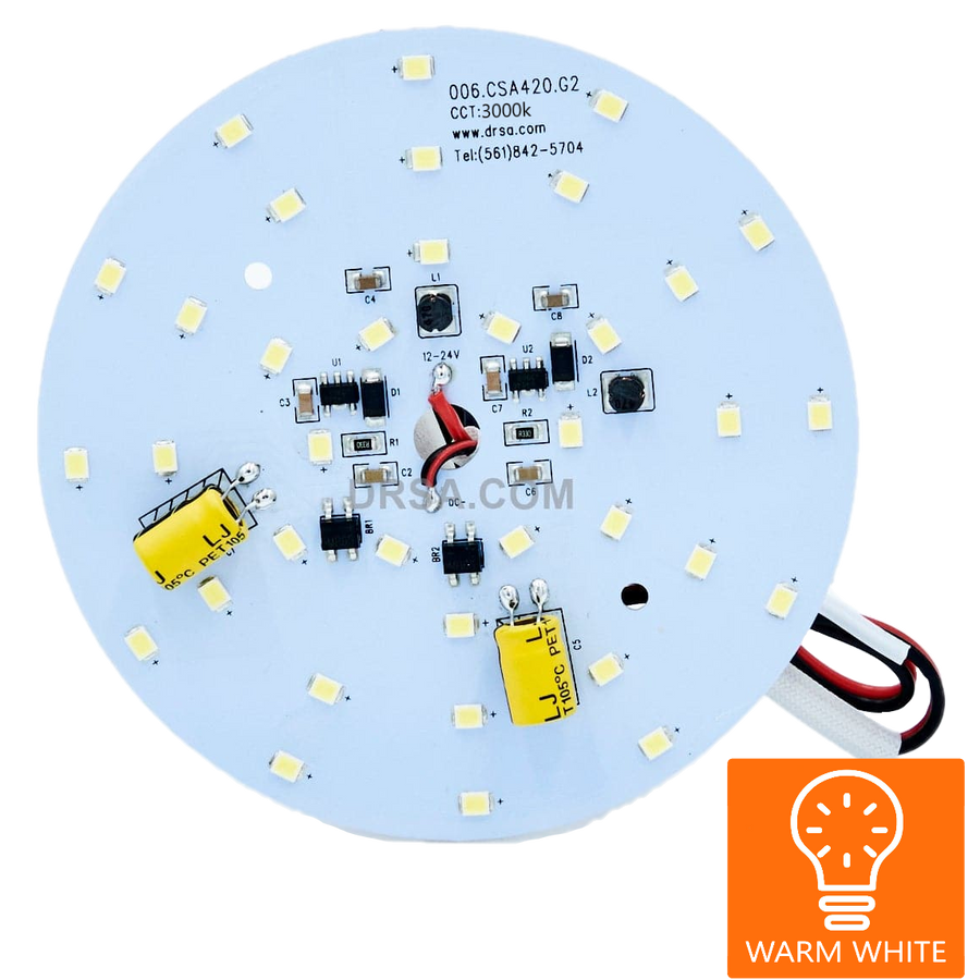 DRSA - 4-Inch Round LED Chip Board | 6W, Dimmable