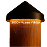 warm white led piling cap light 3000k wood piling lit up