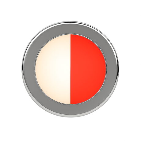 BCM Orlando 85 bi-color 2700K and red LED light, polished stainless steel, screw mount, IP66

