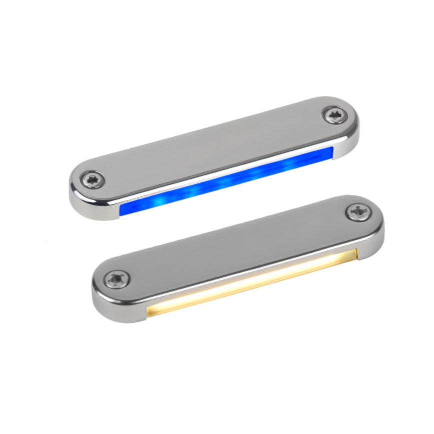 Imtra Duxbury LED courtesy light stainless steel warm white led and blue 
