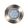 OceanLED Explore E2 Wide Beam Ultra White LED underwater light illuminating a boat’s transom with a 90° x 20° elliptical beam front view
