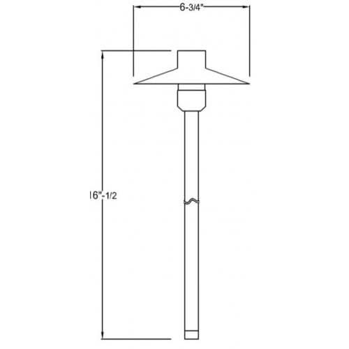 Brass G4 12V Path Light Landscape Fixture with Wire diagram