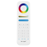 FUT089 white 8-zone RGB+CCT LED remote controller with color wheel white 