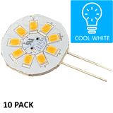 G4 Side Pin LED Replacement Bulb cool 10 pack white no background