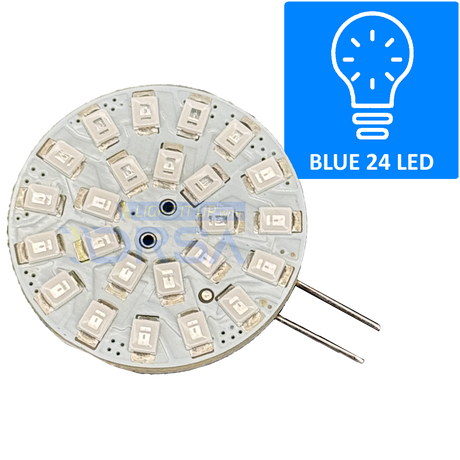 G4 Side Pin LED Replacement Bulb – 2W Blue 24 led chip