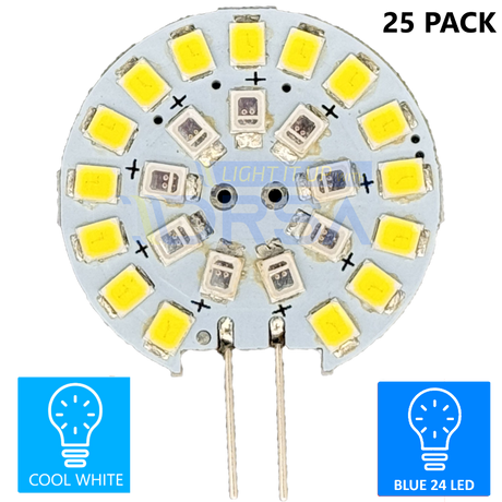 G4 Side Pin LED Replacement Bulb – 2W cool white and blue led chip