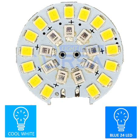 G4 Back Pin LED Replacement Bulb – 2W cOOL WHITE and B no background BLUE LED dual