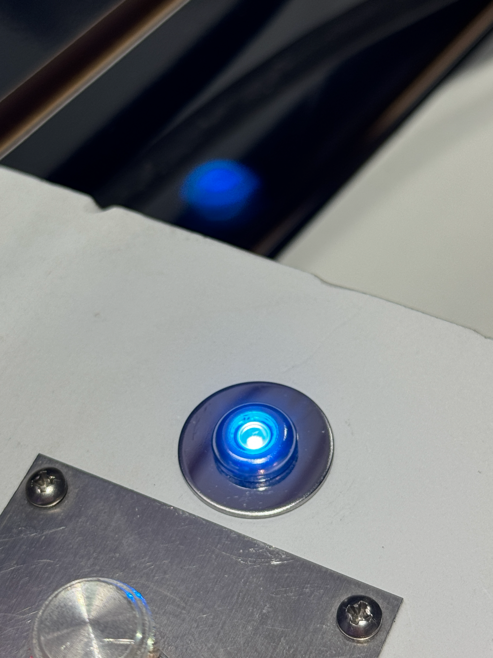 round marine trim bezel for bullet LED fixture with blue bullet light led

