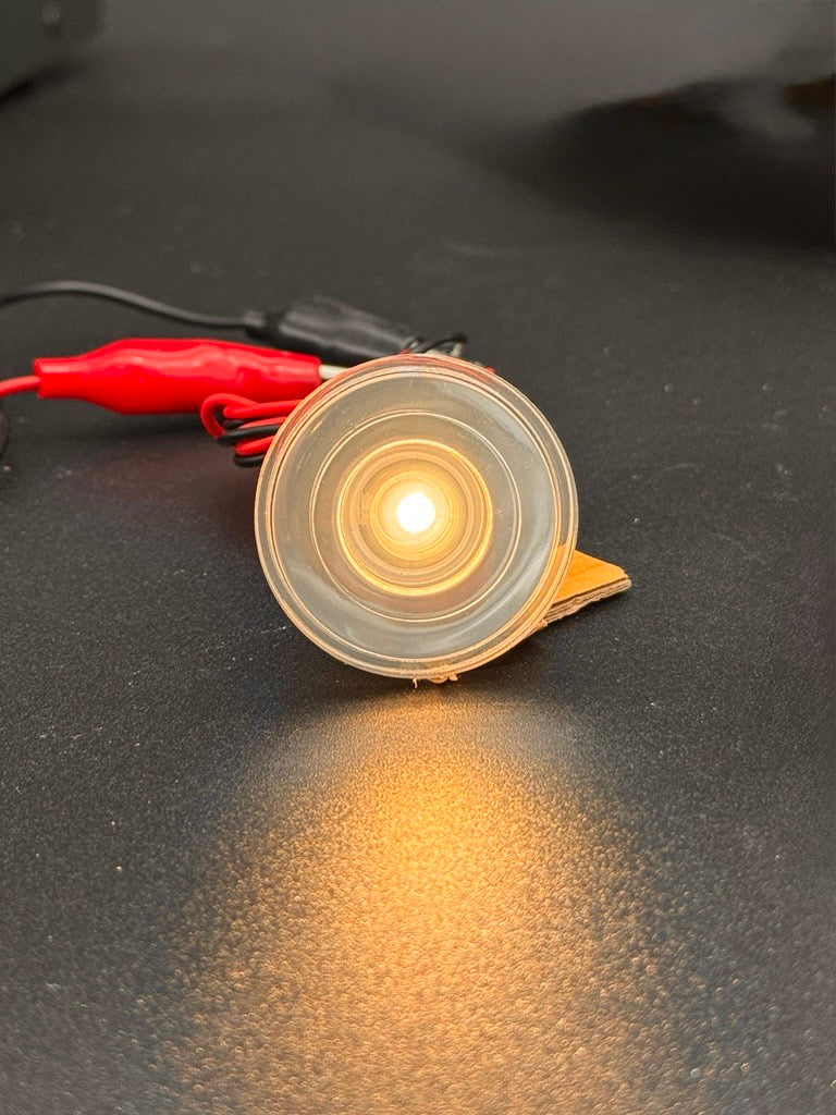 Challenger LED round courtesy warm white black background 