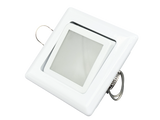 DRSA Expedition Square Marine Downlight with white finish and 12-24V G4 socket
