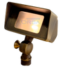 Brass G4 12V Flood Landscape Light – Frosted Glass front view