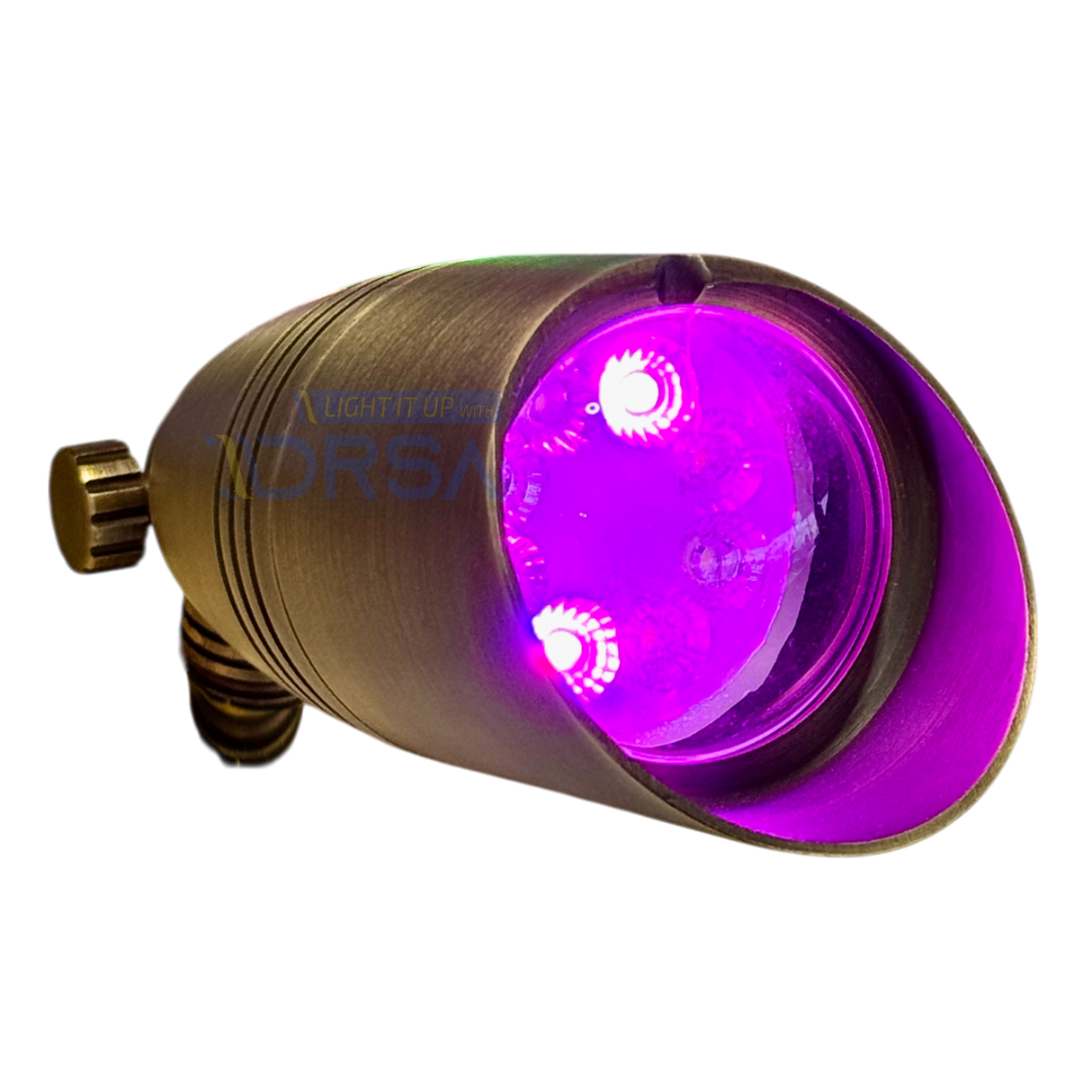 Weatherproof 12V spot light with clear convex glass lens with MR16 rgb bulb