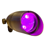 Weatherproof 12V spot light with clear convex glass lens with MR16 rgb bulb
