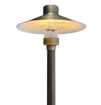 Brass G4 12V Path Light Landscape Fixture with Wire
